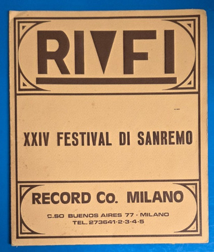 Cartella stampa sanremo - cartella,